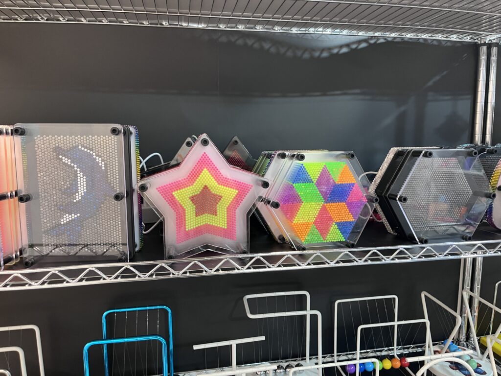 A closeup of their star-shaped decorations.