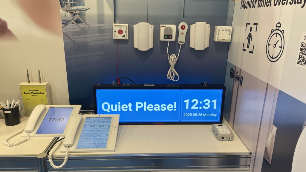 Demonstration of the nurse call system.