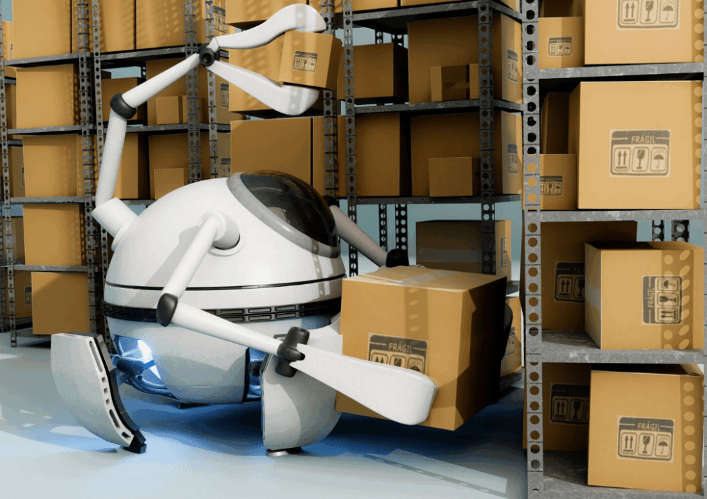 Robotic automation and AI technology are smoothing the logistic processes.